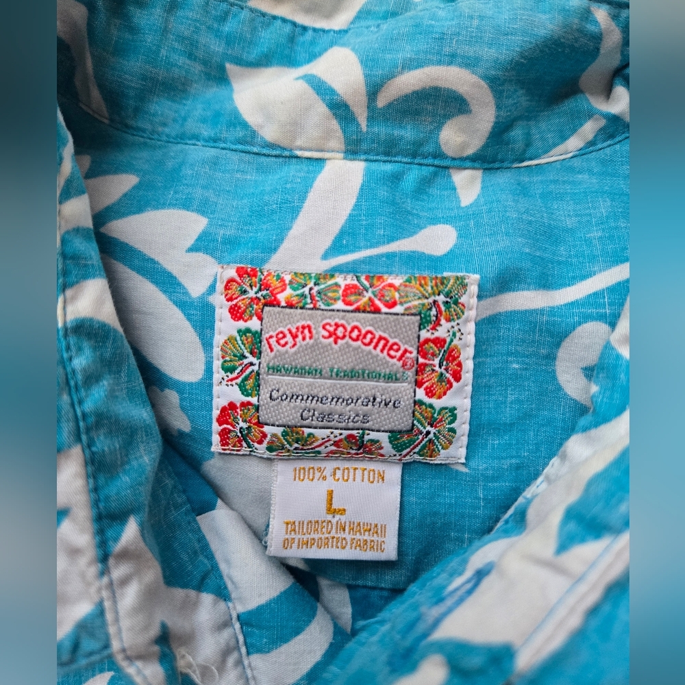 REYN SPOONER Men's Aloha Shirt L